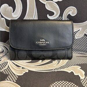 Coach Black Leather Women's Wallet